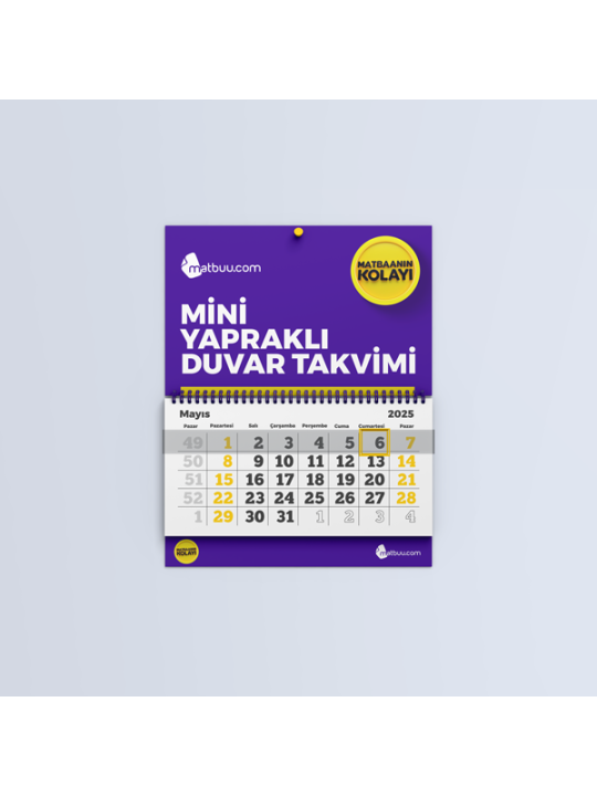 Mini Yapraklı Duvar Takvimi